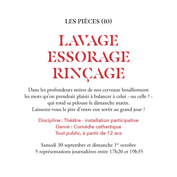 Lavage-essorage-rinçage (Di 18H20)