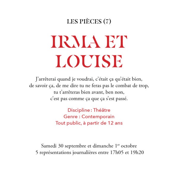 Irma et Louise (Di 18H05)